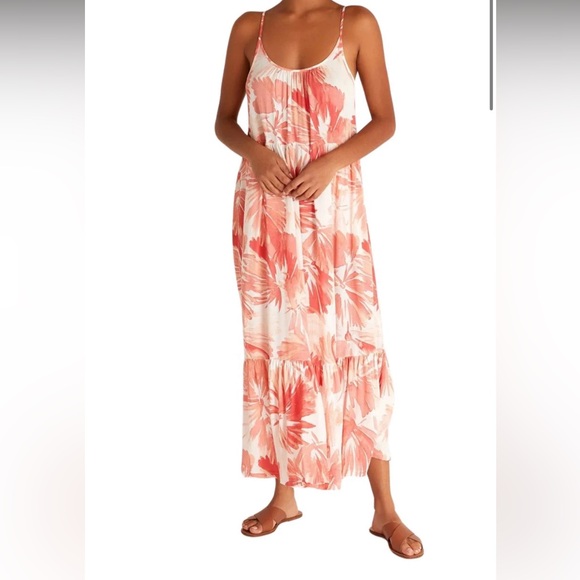 NWOT Z Supply Lido Watercolor Leaf Dress NWOT - Picture 2 of 6